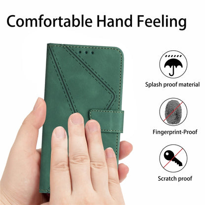 For Huawei P30 Lite/nova 4e Stitching Embossed Leather Phone Case(Green) - Huawei Cases by PMC Jewellery | Online Shopping South Africa | PMC Jewellery | Buy Now Pay Later Mobicred