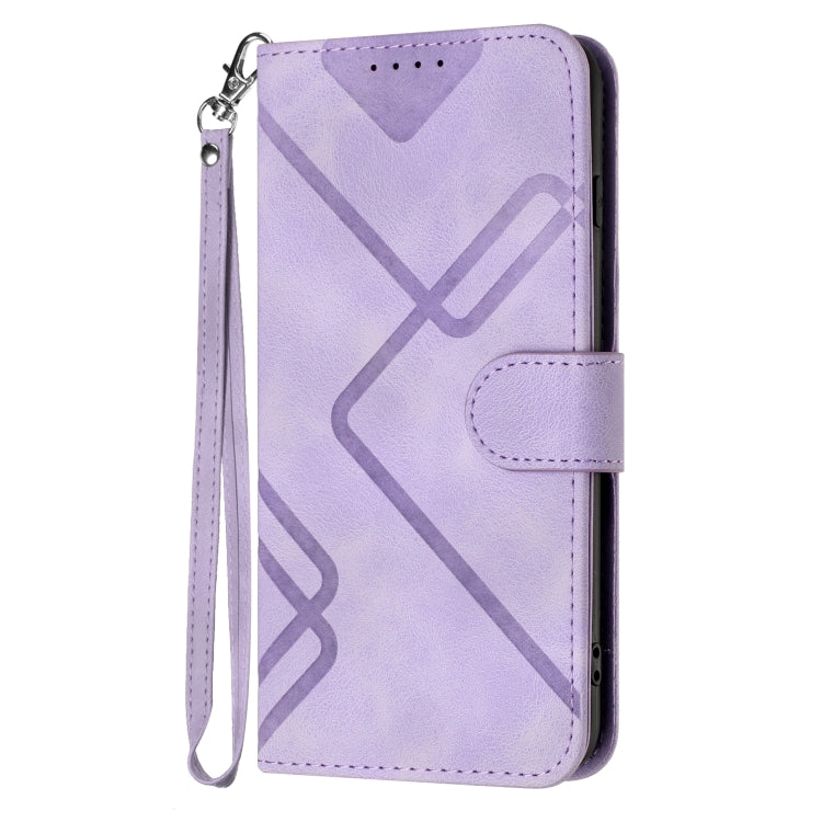 For Google Pixel 9 Line Pattern Skin Feel Leather Phone Case(Light Purple) - Google Cases by PMC Jewellery | Online Shopping South Africa | PMC Jewellery | Buy Now Pay Later Mobicred