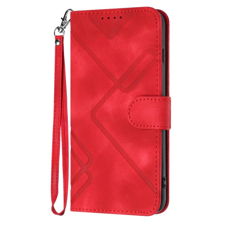 For iPhone 17 Pro Max Line Pattern Skin Feel Leather Phone Case(Red) - free shipping - PMc TechLife - Order now!