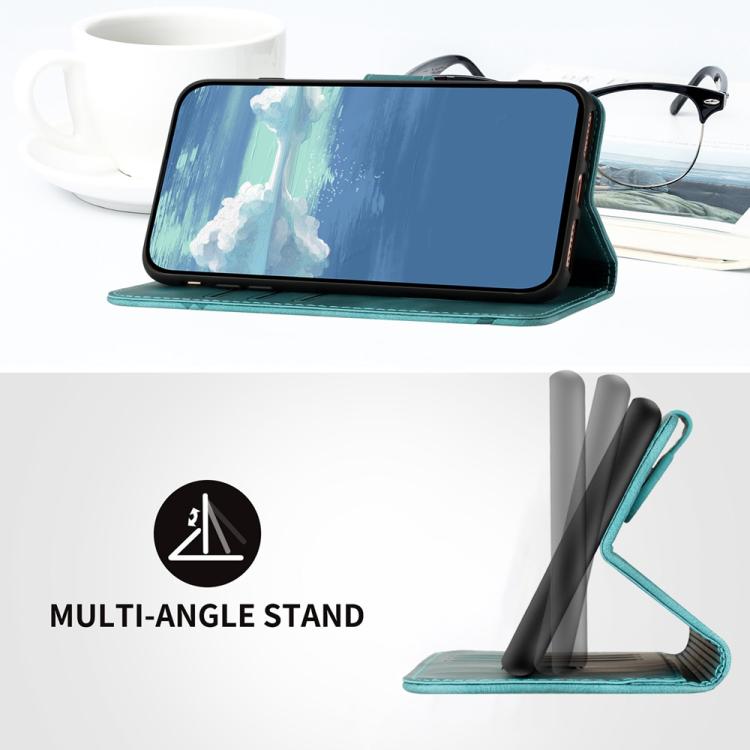 For iPhone 17 Pro Line Pattern Skin Feel Leather Phone Case(Light Blue) - free shipping - PMc TechLife - Order now!