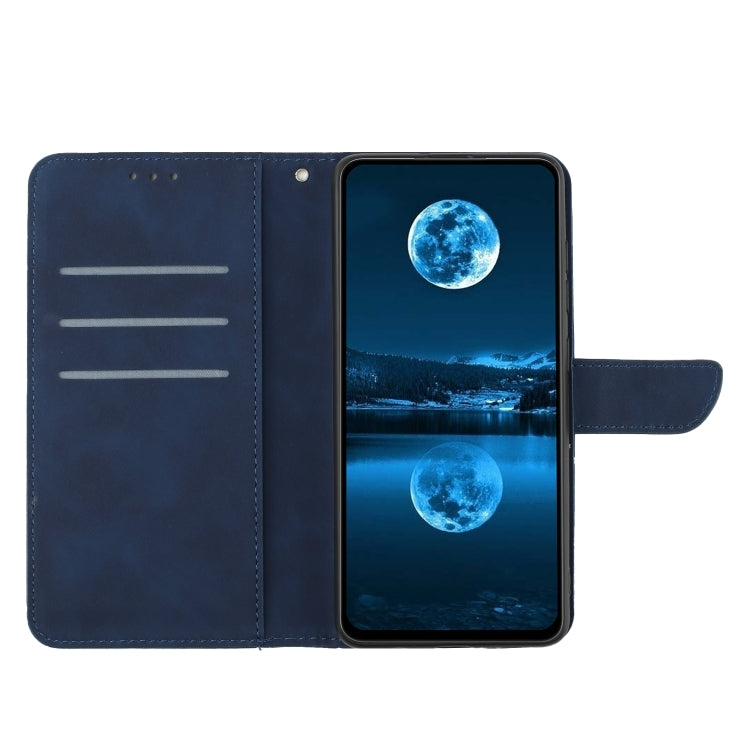 For Xiaomi 13T / 13T Pro Stitching Embossed Leather Phone Case(Blue) - Xiaomi Cases by PMC Jewellery | Online Shopping South Africa | PMC Jewellery