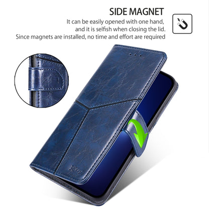 For Huawei Pura 70 Ultra 5G Geometric Stitching Leather Phone Case(Blue) - Huawei Cases by PMC Jewellery | Online Shopping South Africa | PMC Jewellery | Buy Now Pay Later Mobicred