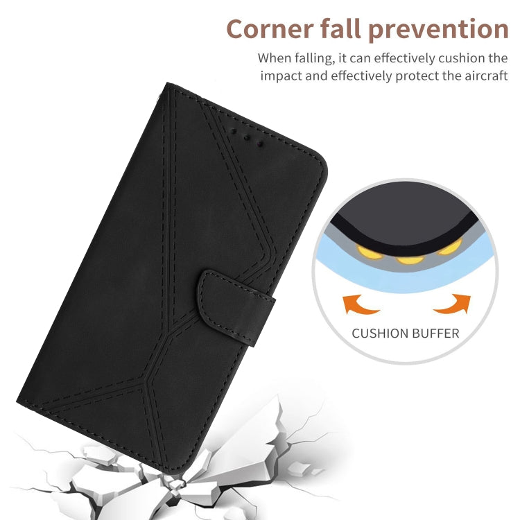 For Motorola Edge 5G 2024 Stitching Embossed Leather Phone Case(Black) - Motorola Cases by PMC Jewellery | Online Shopping South Africa | PMC Jewellery | Buy Now Pay Later Mobicred