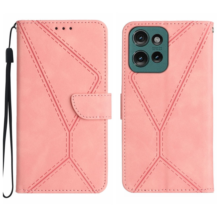 For Motorola Edge 50 Neo Stitching Embossed Leather Phone Case(Pink) - free shipping - PMC TechLife - Order now!