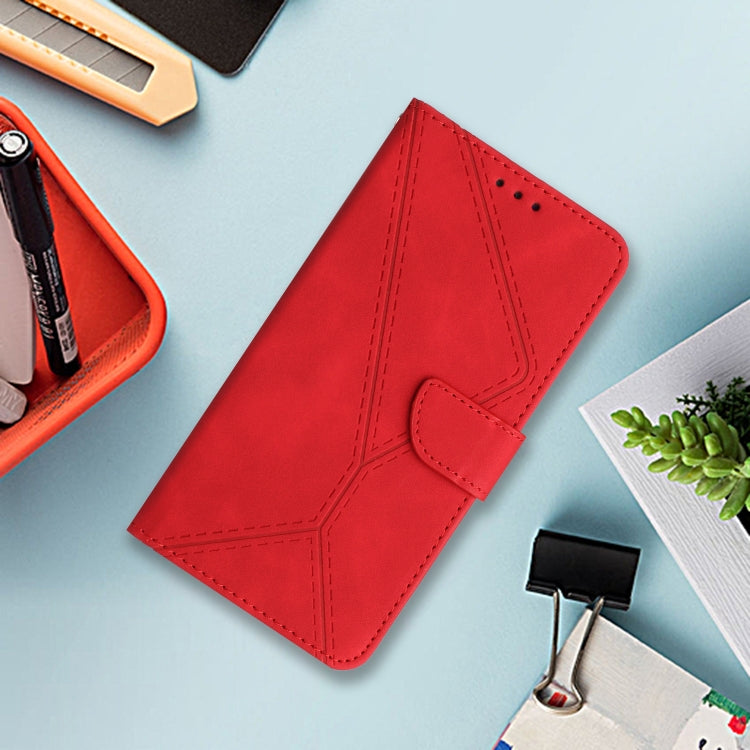 For Motorola Moto G15 Stitching Embossed Leather Phone Case(Red) - free shipping - PMC TechLife - Order now!