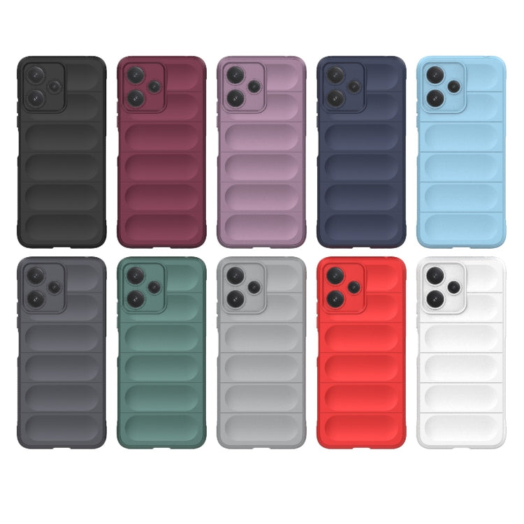 For Xiaomi Redmi 12 5G Magic Shield TPU + Flannel Phone Case(Black) - Xiaomi Cases by PMC TechLife | Online Shopping South Africa | PMC TechLife | Buy Now Pay Later Mobicred
