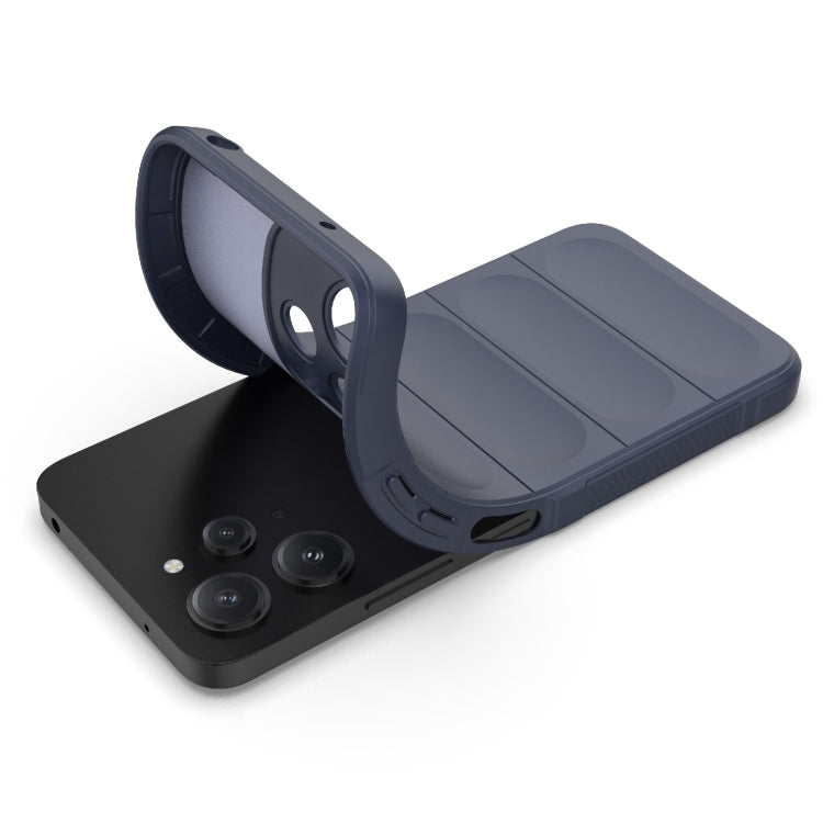 For Xiaomi Redmi 12 5G Magic Shield TPU + Flannel Phone Case(Black) - Xiaomi Cases by PMC TechLife | Online Shopping South Africa | PMC TechLife | Buy Now Pay Later Mobicred