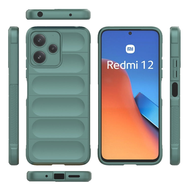 For Xiaomi Redmi 12 5G Magic Shield TPU + Flannel Phone Case(Purple) - Xiaomi Cases by PMC TechLife | Online Shopping South Africa | PMC TechLife | Buy Now Pay Later Mobicred