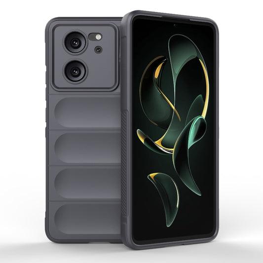 For Xiaomi Redmi K60 Ultra Magic Shield TPU + Flannel Phone Case(Dark Grey) - Redmi K60 Ultra Cases by PMC Jewellery | Online Shopping South Africa | PMC Jewellery | Buy Now Pay Later Mobicred