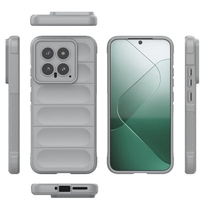 For Xiaomi 14 5G Magic Shield TPU + Flannel Phone Case(Grey) - 14 Cases by PMC Jewellery | Online Shopping South Africa | PMC Jewellery | Buy Now Pay Later Mobicred