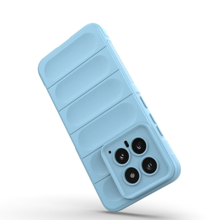 For Xiaomi 14 5G Magic Shield TPU + Flannel Phone Case(Light Blue) - 14 Cases by PMC TechLife | Online Shopping South Africa | PMC TechLife