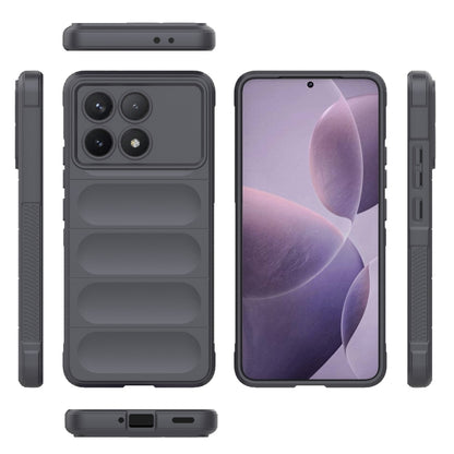 For Xiaomi Redmi K70 / K70 Pro 5G Magic Shield TPU + Flannel Phone Case(Dark Grey) - K70 Pro Cases by PMC Jewellery | Online Shopping South Africa | PMC Jewellery | Buy Now Pay Later Mobicred