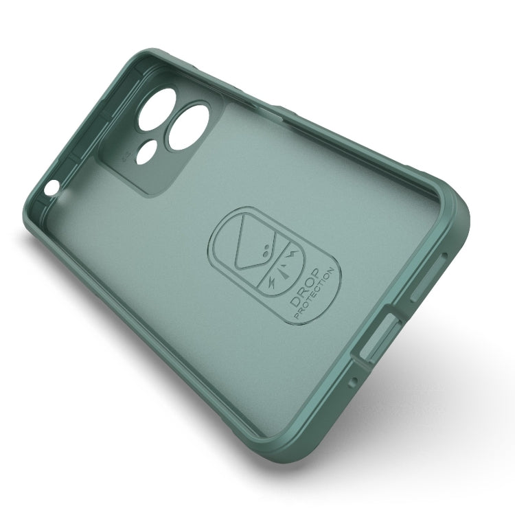 For Xiaomi Redmi 13C 5G Magic Shield TPU + Flannel Phone Case(Dark Grey) - 13C Cases by PMC TechLife | Online Shopping South Africa | PMC TechLife | Buy Now Pay Later Mobicred