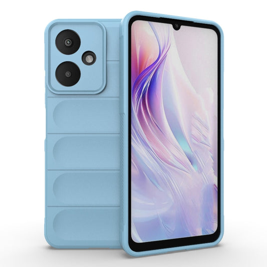 For Xiaomi Redmi 13C 5G Magic Shield TPU + Flannel Phone Case(Light Blue) - 13C Cases by PMC Jewellery | Online Shopping South Africa | PMC Jewellery | Buy Now Pay Later Mobicred