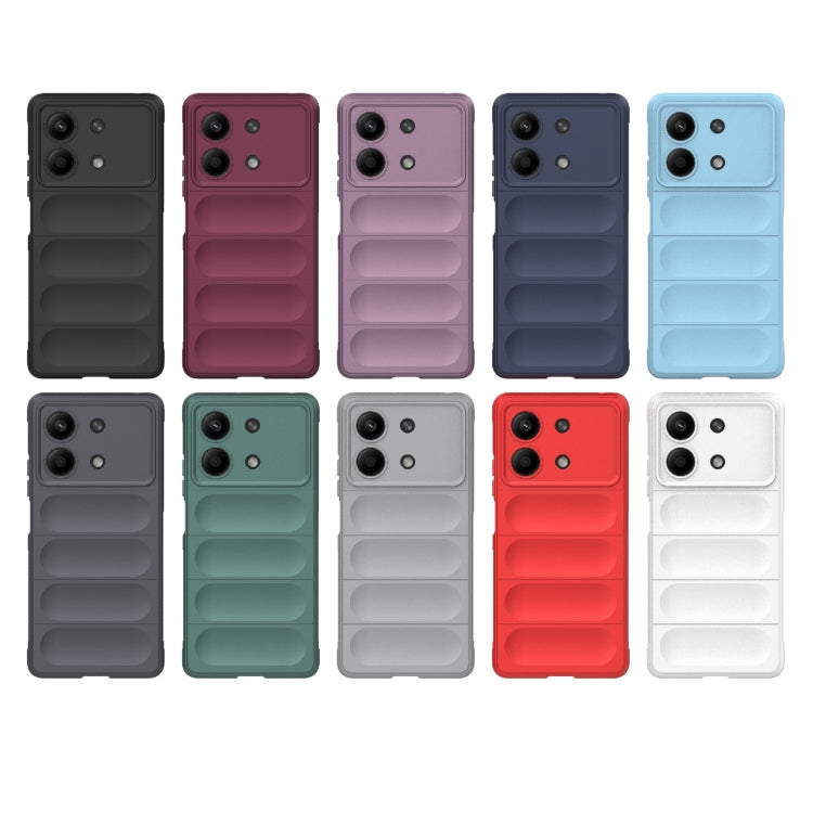 For Xiaomi Redmi Note 13R Pro 5G Magic Shield TPU + Flannel Phone Case(Grey) - Xiaomi Cases by PMC Jewellery | Online Shopping South Africa | PMC Jewellery | Buy Now Pay Later Mobicred