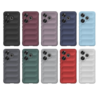 For Xiaomi Redmi Turbo 3 5G Magic Shield TPU + Flannel Phone Case(Grey) - Xiaomi Cases by PMC Jewellery | Online Shopping South Africa | PMC Jewellery | Buy Now Pay Later Mobicred