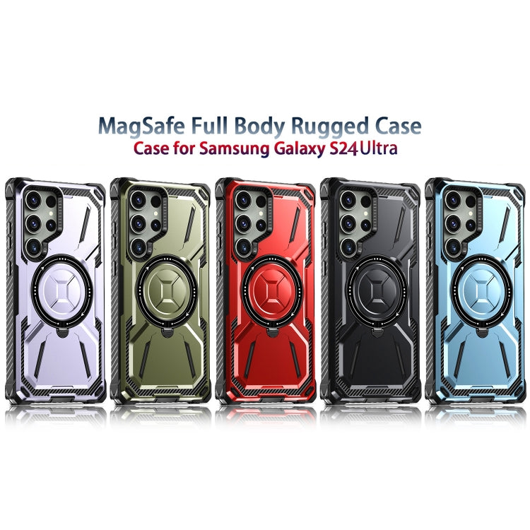 For Samsung Galaxy S24 Ultra 5G Armor Series Holder Phone Case(Light Purple) - Galaxy S24 Ultra 5G Cases by PMC Jewellery | Online Shopping South Africa | PMC Jewellery