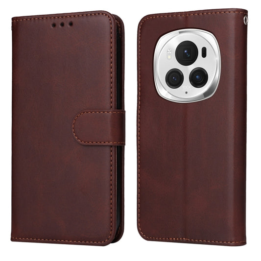 For Honor Magic6 Pro Classic Calf Texture Flip Leather Phone Case(Brown) - Honor Cases by PMC Jewellery | Online Shopping South Africa | PMC Jewellery | Buy Now Pay Later Mobicred