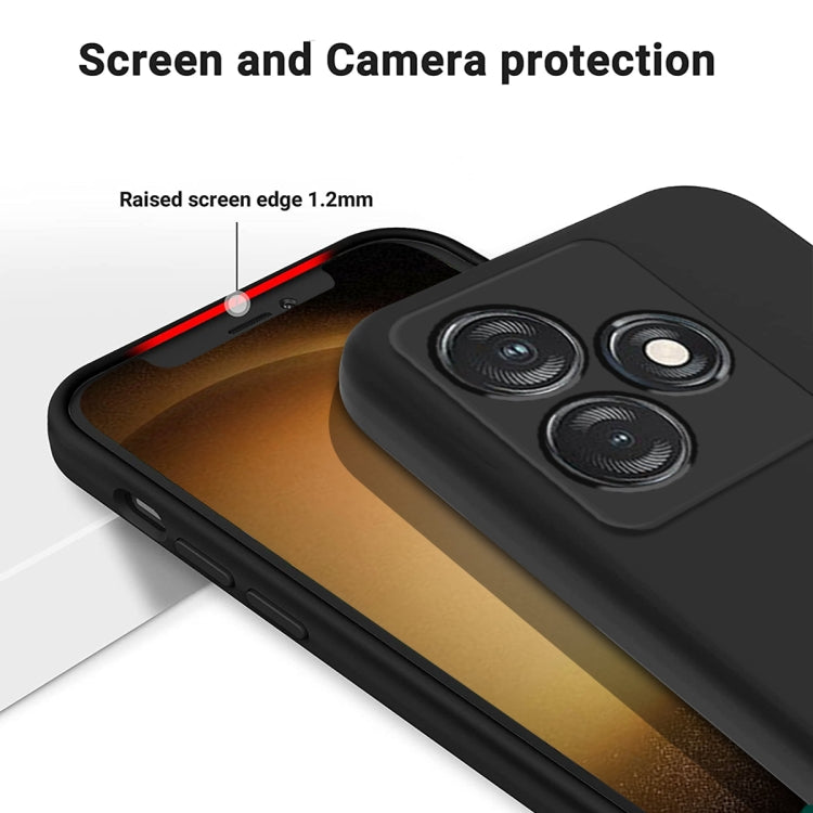 For Tecno Spark 10 4G / 10C 4G Pure Color Liquid Silicone Shockproof Phone Case(Black) - Tecno Cases by PMC TechLife | Online Shopping South Africa | PMC TechLife | Buy Now Pay Later Mobicred