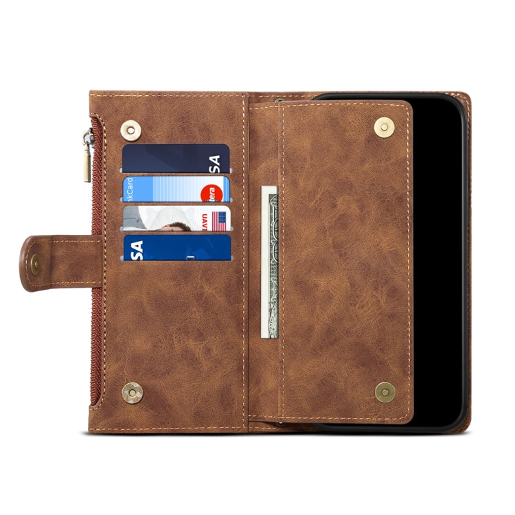 For Google Pixel 7a ESEBLE Retro Frosted RFID Flip Leather Phone Case(Brown) - Google Cases by ESEBLE | Online Shopping South Africa | PMC TechLife | Buy Now Pay Later Mobicred
