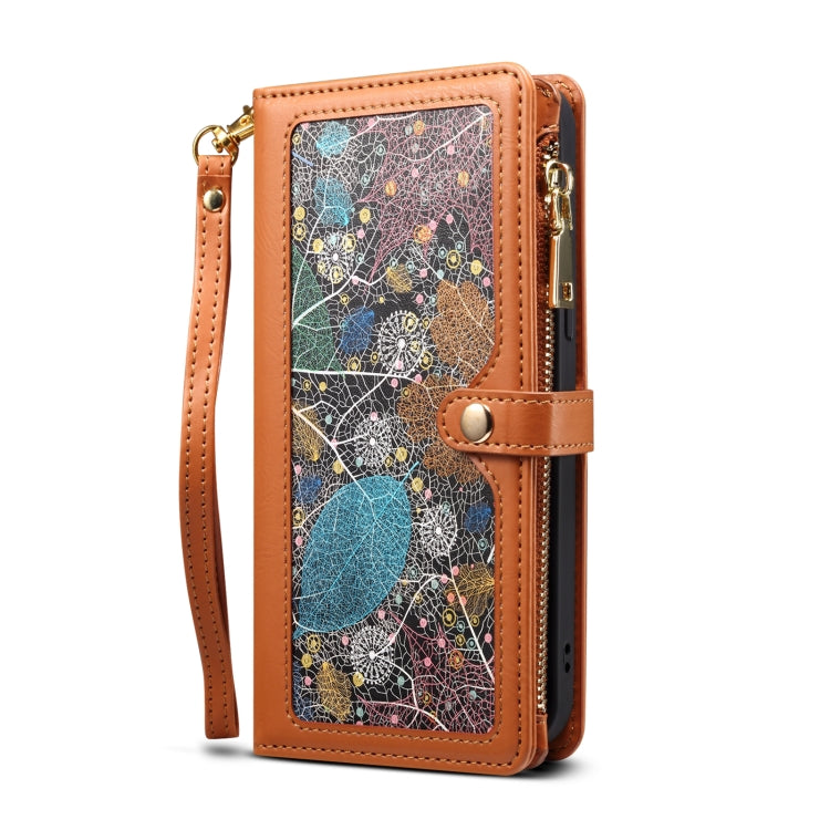 For Google Pixel 8 Pro ESEBLE Star Series Lanyard Zipper Wallet RFID Leather Case(Brown) - Google Cases by ESEBLE | Online Shopping South Africa | PMC TechLife | Buy Now Pay Later Mobicred