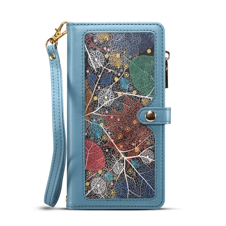 For Google Pixel 9 / 9 Pro ESEBLE Star Series Lanyard Zipper Wallet RFID Leather Case(Blue) - Google Cases by ESEBLE | Online Shopping South Africa | PMC Jewellery | Buy Now Pay Later Mobicred