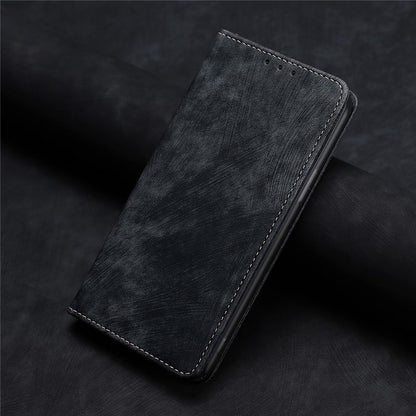 For Huawei Pura 70 RFID Anti-theft Brush Magnetic Leather Phone Case(Black) - Huawei Cases by PMC Jewellery | Online Shopping South Africa | PMC Jewellery | Buy Now Pay Later Mobicred