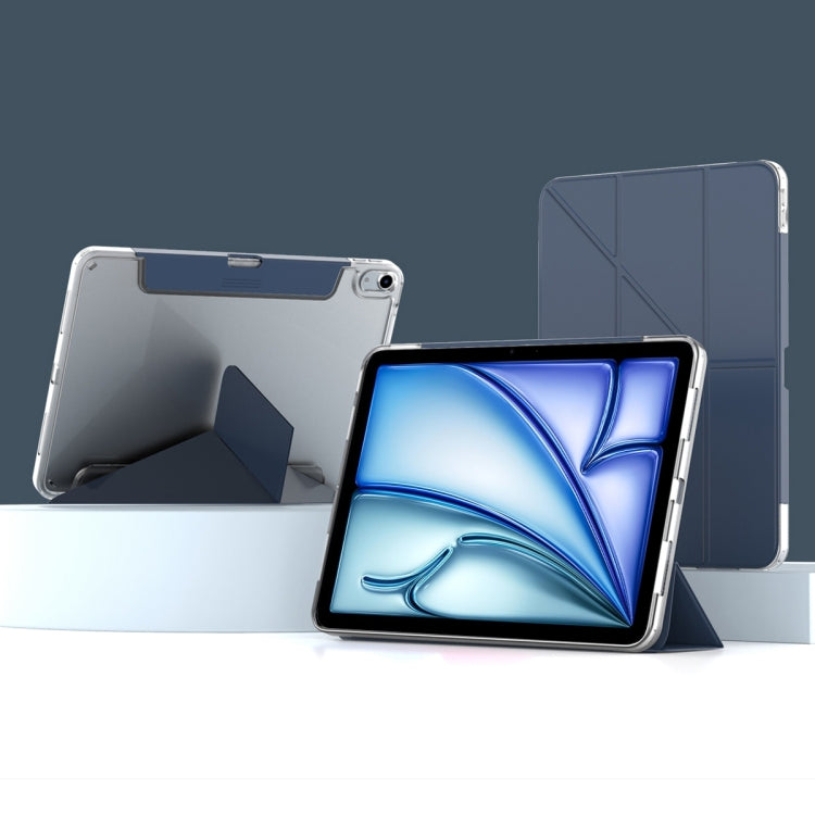 For iPad Air 13 2025 / 2024 Mutural Deformation Stand Smart Leather Tablet Case(Dark Blue) - iPad Air 13 2025 / 2024 Cases by Mutural | Online Shopping South Africa | PMC Jewellery | Buy Now Pay Later Mobicred