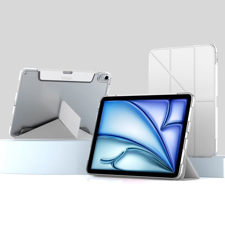 For iPad Air 13 2025 / 2024 Mutural Deformation Stand Smart Leather Tablet Case(Grey) - free shipping - PMC TechLife - Order now!