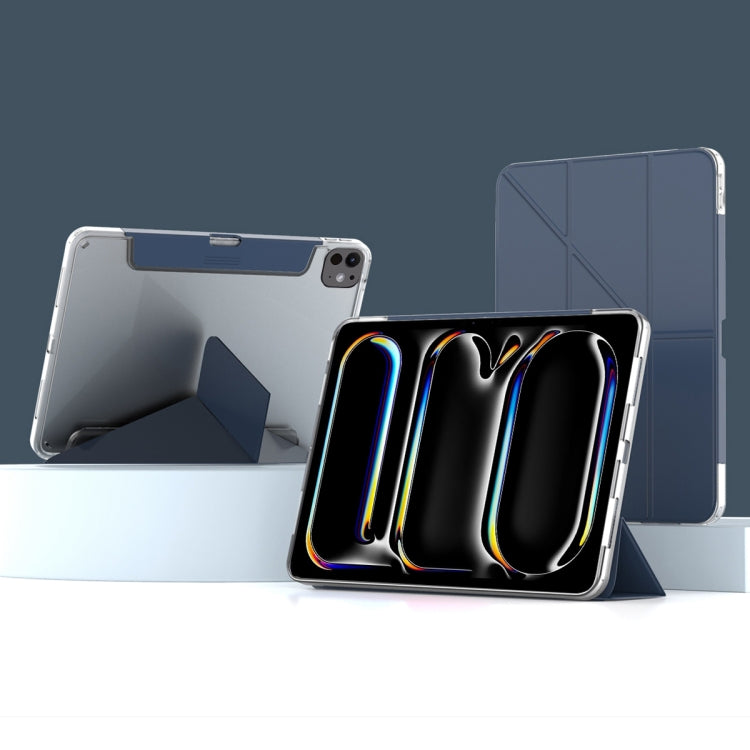 For iPad Pro 11 2024 Mutural Deformation Stand Smart Leather Tablet Case(Dark Blue) - free shipping - PMC TechLife - Order now!
