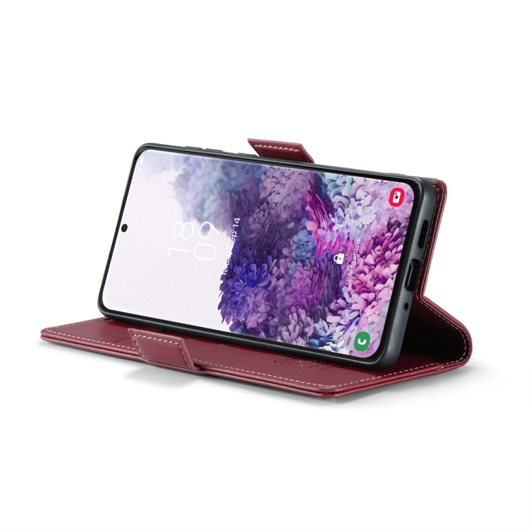 For Samsung Galaxy S20 CaseMe 023 Butterfly Buckle Litchi Texture RFID Anti-theft Leather Phone Case(Wine Red) - Galaxy Phone Cases by CaseMe | Online Shopping South Africa | PMC Jewellery | Buy Now Pay Later Mobicred