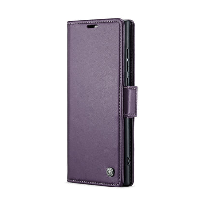 For Samsung Galaxy S22 Ultra 5G CaseMe 023 Butterfly Buckle Litchi Texture RFID Anti-theft Leather Phone Case(Pearly Purple) - Galaxy S22 Ultra 5G Cases by CaseMe | Online Shopping South Africa | PMC Jewellery | Buy Now Pay Later Mobicred