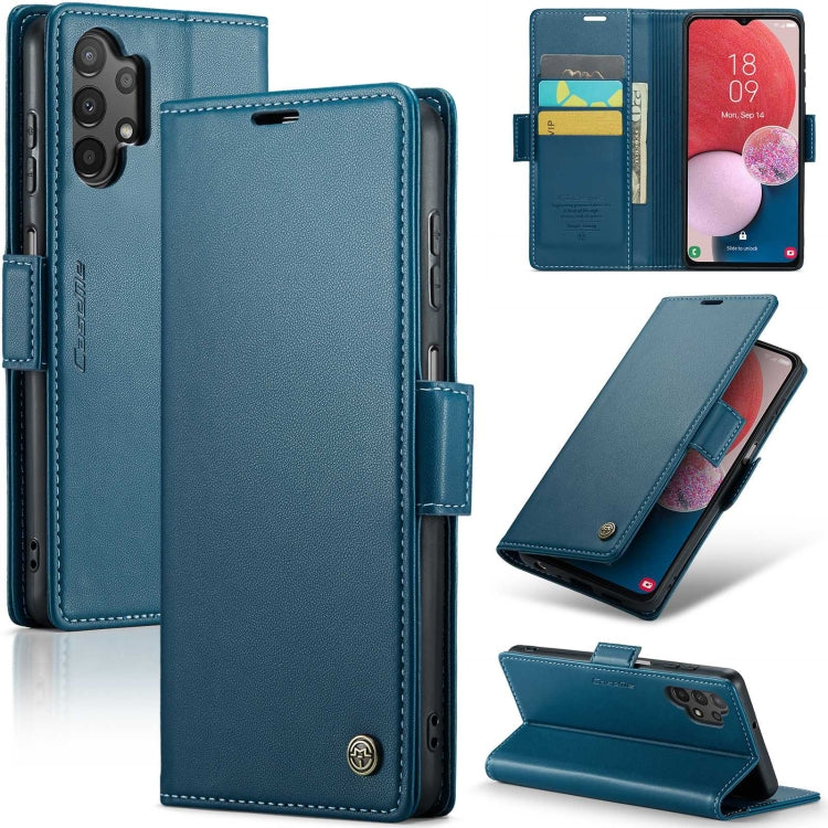 For Samsung Galaxy A13 4G/5G/A04s/A04/M13 5G CaseMe 023 Butterfly Buckle Litchi Texture RFID Anti-theft Leather Phone Case(Blue) - Galaxy Phone Cases by CaseMe | Online Shopping South Africa | PMC Jewellery | Buy Now Pay Later Mobicred