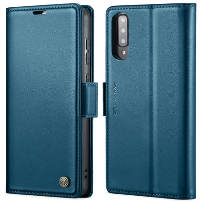 For Samsung Galaxy A70/A70s CaseMe 023 Butterfly Buckle Litchi Texture RFID Anti-theft Leather Phone Case(Blue) - Galaxy Phone Cases by CaseMe | Online Shopping South Africa | PMC Jewellery | Buy Now Pay Later Mobicred