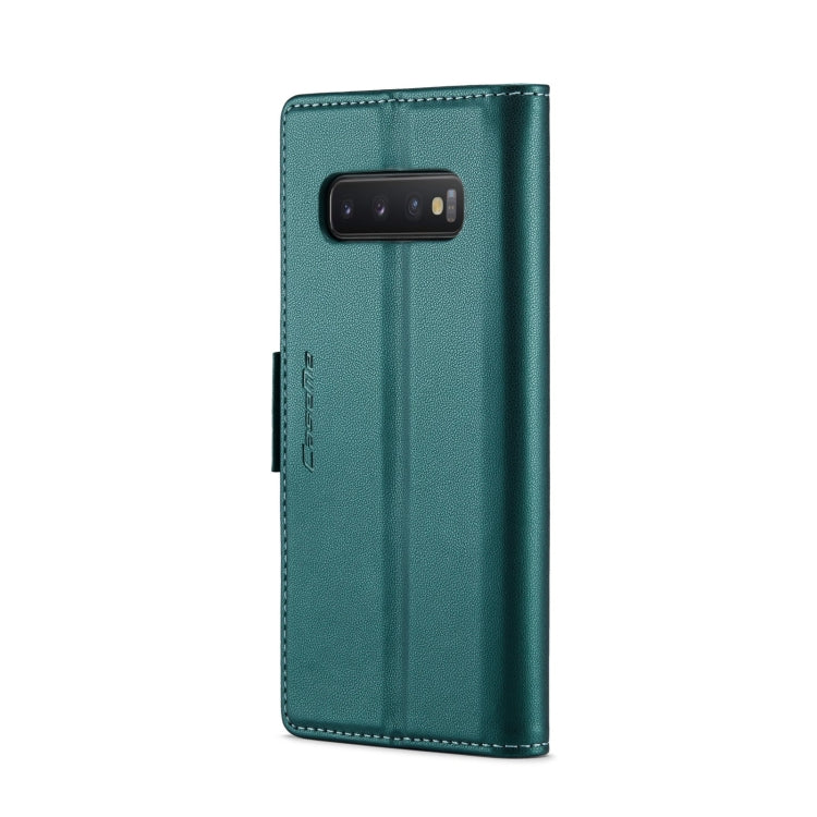 For Samsung Galaxy S10+ CaseMe 023 Butterfly Buckle Litchi Texture RFID Anti-theft Leather Phone Case(Pearly Blue) - Galaxy Phone Cases by CaseMe | Online Shopping South Africa | PMC Jewellery | Buy Now Pay Later Mobicred