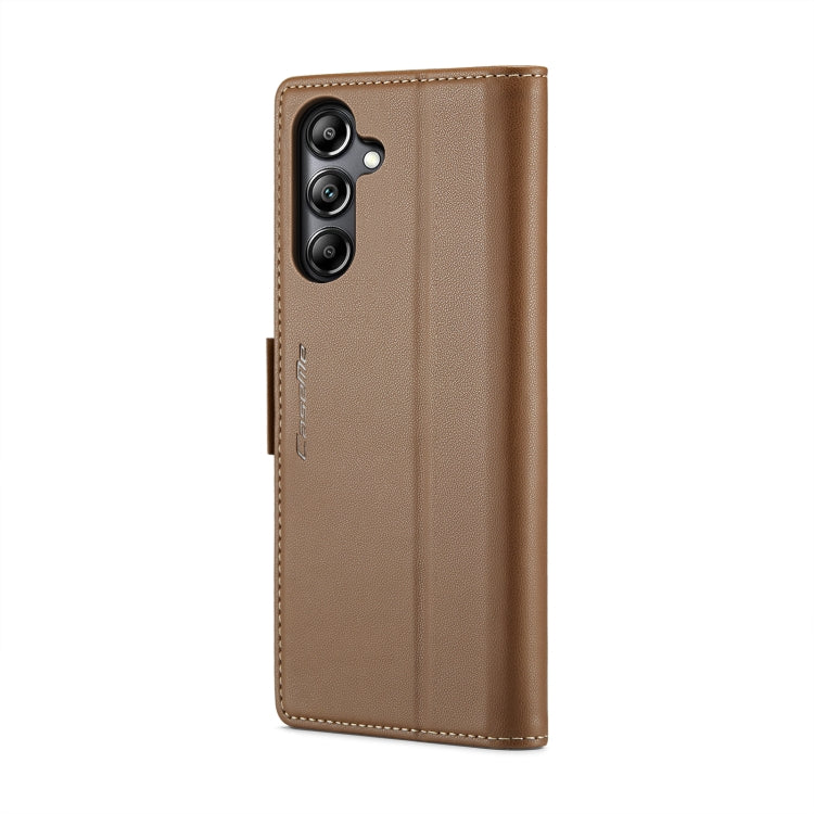 For Samsung Galaxy A05s CaseMe 023 Butterfly Buckle Litchi Texture RFID Anti-theft Leather Phone Case(Brown) - Galaxy Phone Cases by CaseMe | Online Shopping South Africa | PMC Jewellery | Buy Now Pay Later Mobicred