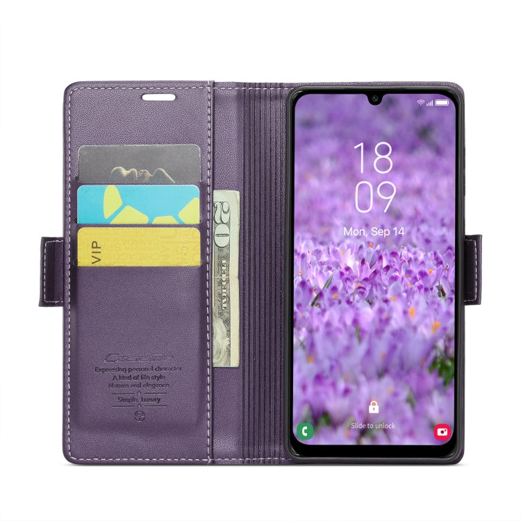 For Samsung Galaxy A25 5G CaseMe 023 Butterfly Buckle Litchi Texture RFID Anti-theft Leather Phone Case(Pearly Purple) - Galaxy Phone Cases by CaseMe | Online Shopping South Africa | PMC Jewellery | Buy Now Pay Later Mobicred