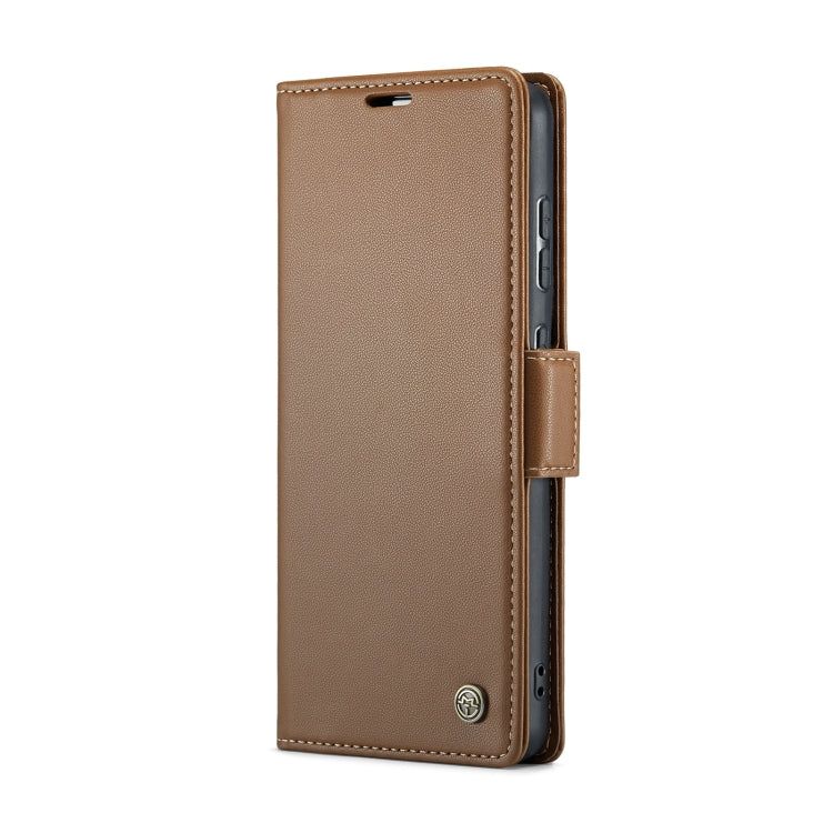 For Samsung Galaxy A35 5G CaseMe 023 Butterfly Buckle Litchi Texture RFID Anti-theft Leather Phone Case(Brown) - Galaxy Phone Cases by CaseMe | Online Shopping South Africa | PMC Jewellery | Buy Now Pay Later Mobicred