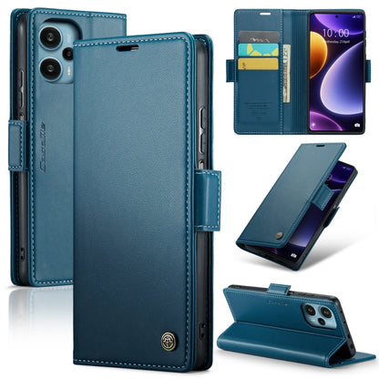 For Xiaomi Poco F5 5G/Redmi Note 12 Turbo 5G CaseMe 023 Butterfly Buckle Litchi Texture RFID Anti-theft Leather Phone Case(Blue) - Xiaomi Cases by CaseMe | Online Shopping South Africa | PMC Jewellery | Buy Now Pay Later Mobicred