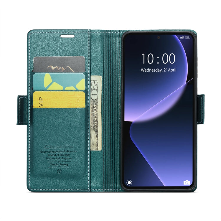 For Xiaomi 13T/13T Pro CaseMe 023 Butterfly Buckle Litchi Texture RFID Anti-theft Leather Phone Case(Pearly Blue) - Xiaomi Cases by CaseMe | Online Shopping South Africa | PMC Jewellery | Buy Now Pay Later Mobicred