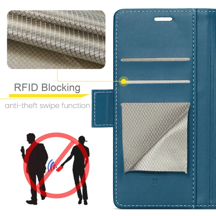 For Xiaomi Redmi 13C 4G / 13C 5G CaseMe 023 Butterfly Buckle Litchi Texture RFID Anti-theft Leather Phone Case(Blue) - Xiaomi Cases by CaseMe | Online Shopping South Africa | PMC Jewellery | Buy Now Pay Later Mobicred