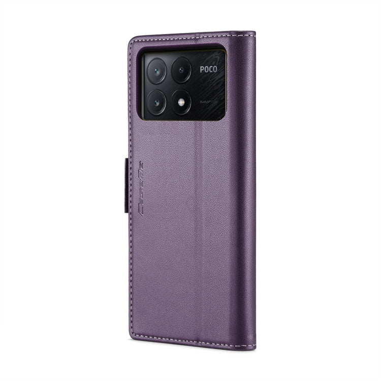 For Xiaomi Poco X6 Pro 5G/Redmi K70E 5G CaseMe 023 Butterfly Buckle Litchi Texture RFID Anti-theft Leather Phone Case(Pearly Purple) - K70E Cases by CaseMe | Online Shopping South Africa | PMC Jewellery | Buy Now Pay Later Mobicred