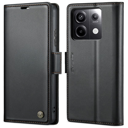 For Xiaomi Redmi Note 13 Pro 4G CaseMe 023 Butterfly Buckle Litchi Texture RFID Anti-theft Leather Phone Case(Black) - Xiaomi Cases by CaseMe | Online Shopping South Africa | PMC Jewellery | Buy Now Pay Later Mobicred