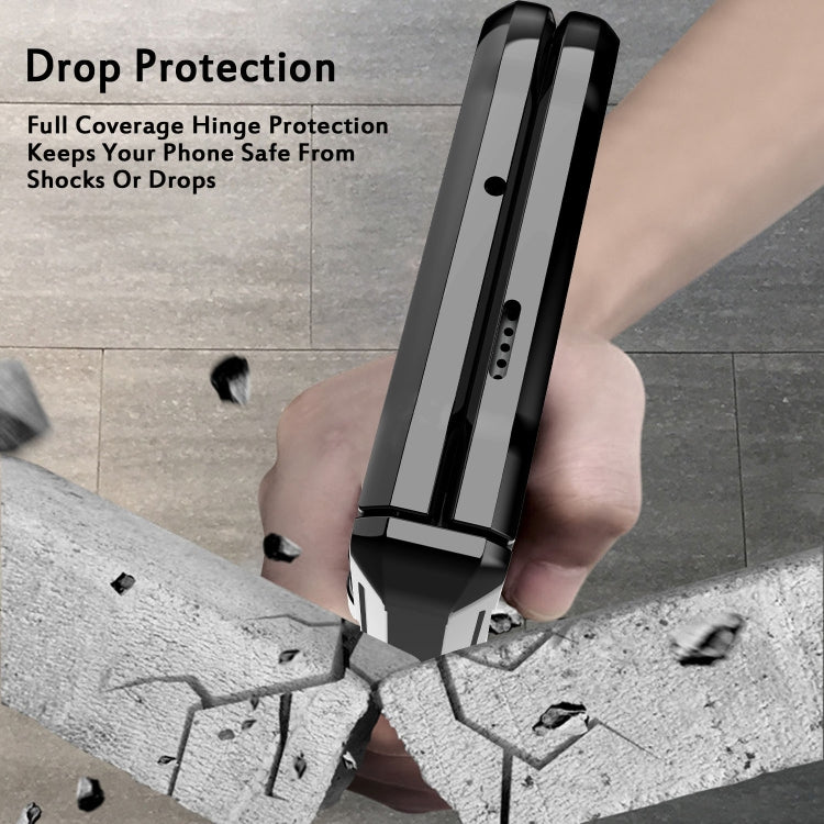 For Google Pixel Fold Twill Texture Integrated Shockproof Phone Case with Holder(Green) - Google Cases by PMC TechLife | Online Shopping South Africa | PMC TechLife | Buy Now Pay Later Mobicred