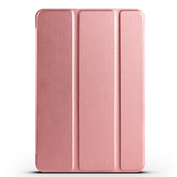 For iPad 9.7 2018 / 2017 / Air 2 / Air 3-folding TPU Horizontal Flip Leather Tablet Case with Holder(Rose Gold) - iPad 9.7 (2018) & (2017) Cases by PMC Jewellery | Online Shopping South Africa | PMC Jewellery