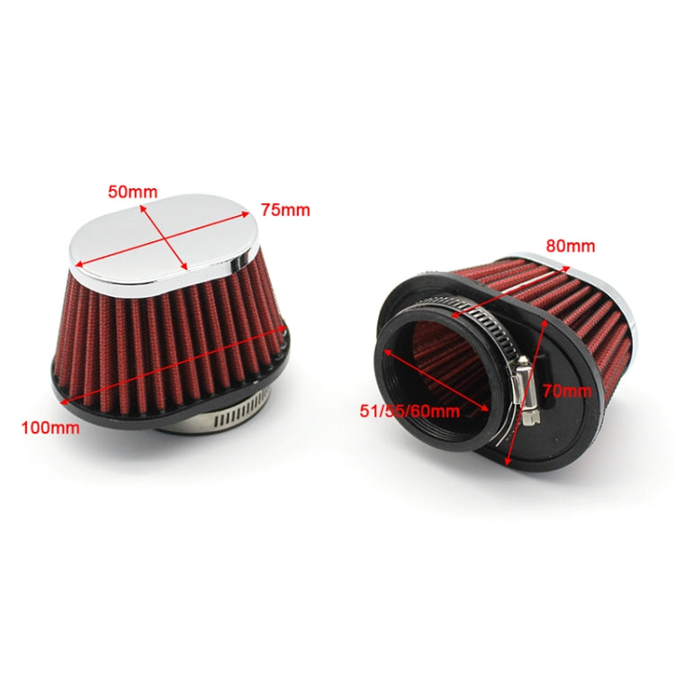 55mm XH-UN073 Mushroom Head Style Car Modified Air Filter Motorcycle Exhaust Filter(Red) - Air Intake System by PMC Jewellery | Online Shopping South Africa | PMC Jewellery | Buy Now Pay Later Mobicred