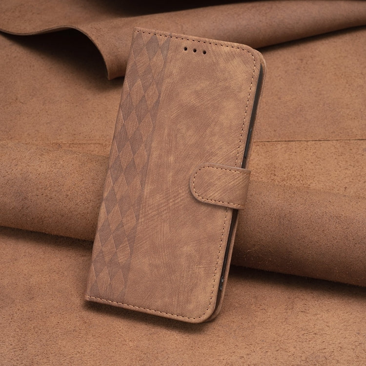 For Samsung Galaxy S23 Ultra 5G Plaid Embossed Leather Phone Case(Brown) - free shipping - PMC TechLife - Order now!