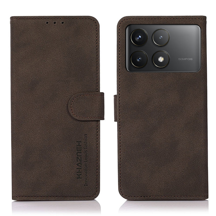 For Xiaomi Redmi K70 5G / K70 Pro 5G KHAZNEH Matte Texture Leather Phone Case(Brown) - K70 Cases by PMC Jewellery | Online Shopping South Africa | PMC Jewellery | Buy Now Pay Later Mobicred