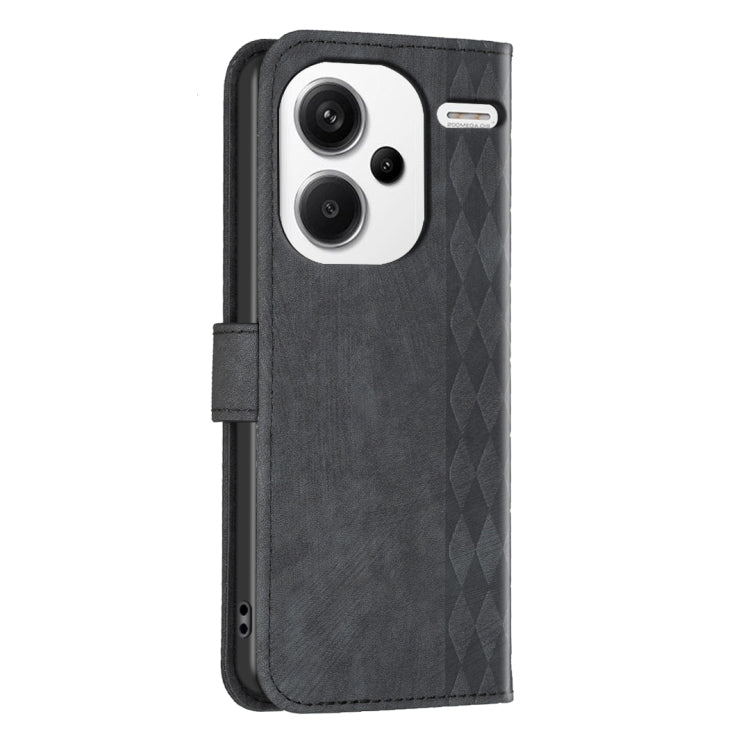 For Xiaomi Redmi Note 13 Pro+ 5G Plaid Embossed Leather Phone Case(Black) - Note 13 Pro+ Cases by PMC Jewellery | Online Shopping South Africa | PMC Jewellery | Buy Now Pay Later Mobicred