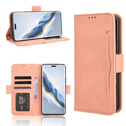 For Honor Magic6 Pro Skin Feel Calf Texture Card Slots Leather Phone Case(Pink) - Honor Cases by PMC Jewellery | Online Shopping South Africa | PMC Jewellery | Buy Now Pay Later Mobicred